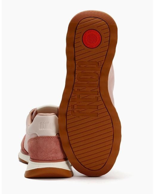 Fitflop Pink Retro-Q X Pantone Suede Trainers