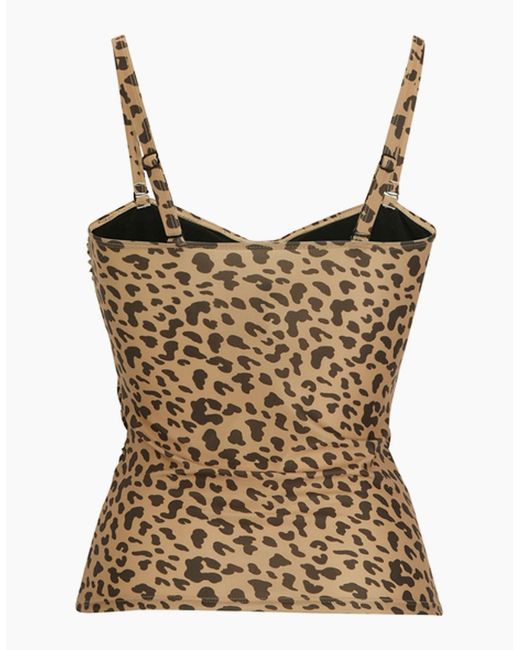 Regatta Brown Ladies Aceana Iii Leopard Print Tankini Top
