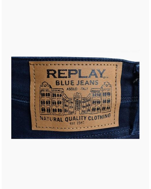 Replay Blue Anbass Dark Slim Fit Denim Jeans for men