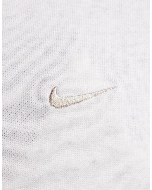 Nike White Hooded Long Sleeve Relaxed Fit Sweatshirt