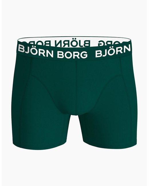Björn Borg Green 2-Pack Leaf Silhouette Bamboo Boxer Briefs for men