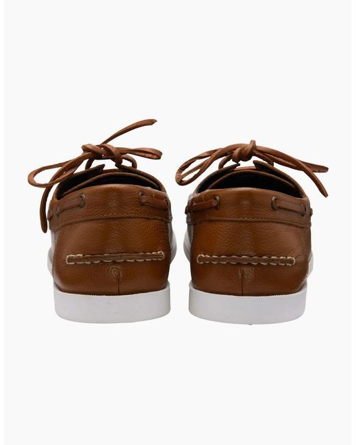 Frank Wright Brown Reaney Boat Shoes for men