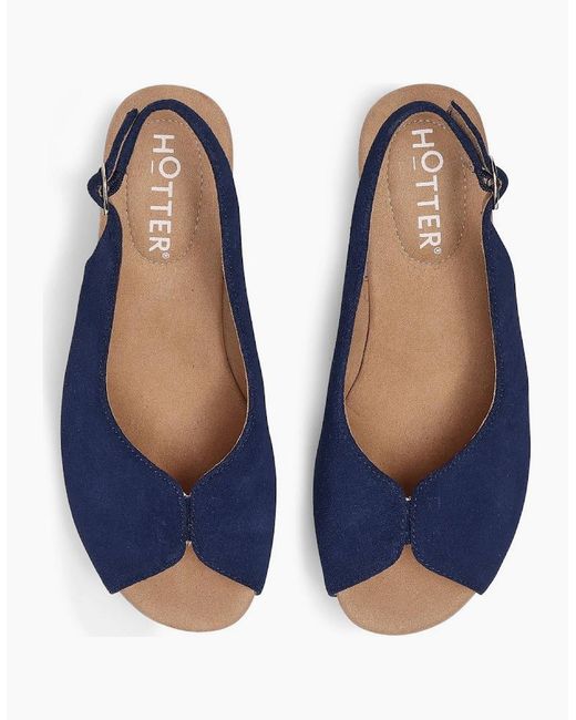 Hotter Blue Atlantic Wedge Sandals