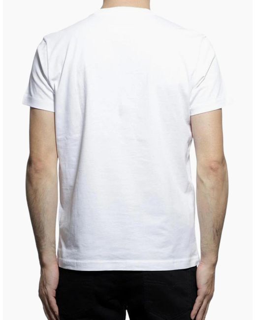 DIESEL White T Diego Division T Shirt Short Sleeve Tee Casual Cotton Summer Top for men