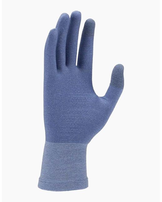 Nike Blue Lightweight Knitted Running Gloves for men