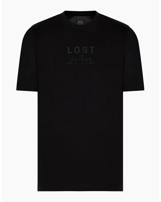 Armani Black Exchange T Shirts Regular Fit for men