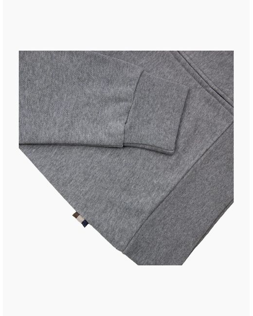 Aquascutum Gray Cc Shoulder 1/4 Zip Sweatshirt Light Melange 05 for men