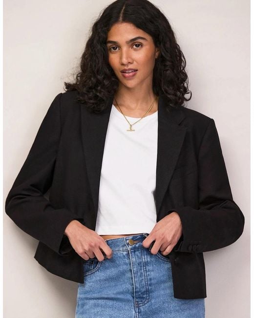 Ro&zo Black Cropped Blazer