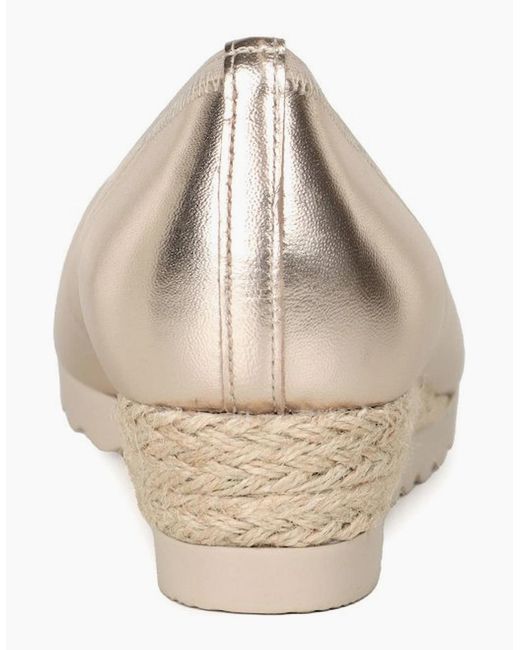 Gabor White Epworth Low Wedge Heeled Shoes