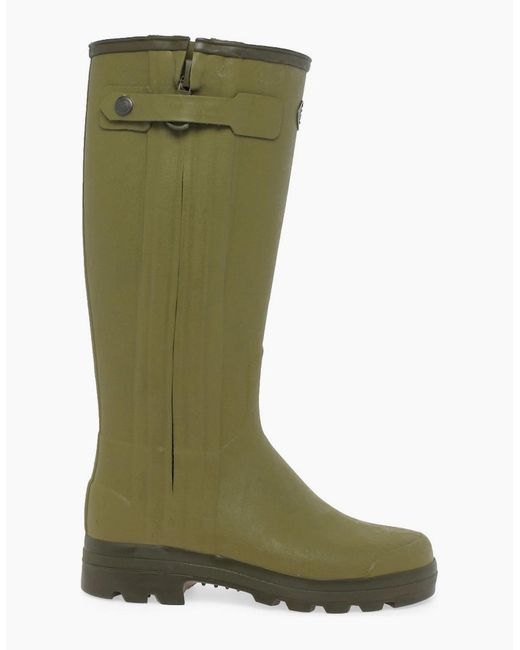 Le Chameau Green Chasseur Neo Wellingtons for men