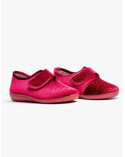 Lotus Red Janet Slippers Bordo