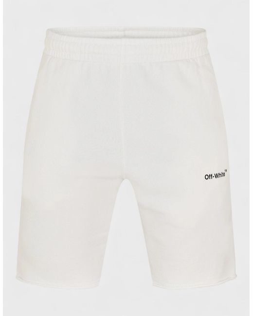 Off-White c/o Virgil Abloh White Wave Diagonal Sweatshorts for men