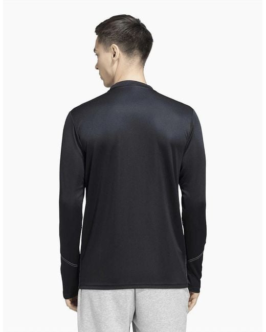 Adidas Black Tiro Zip Neck Band Collar Long Sleeve Sweatshirt for men