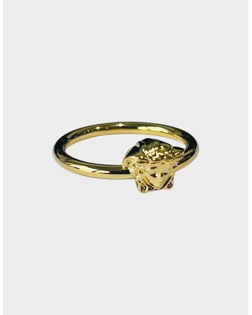 Versace Metallic Medusa Head Ring Metal Tone