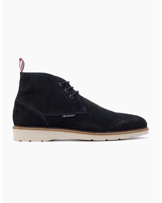 Ben Sherman Blue Hampton Suede Boots for men