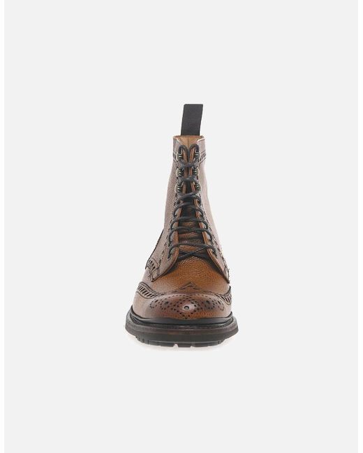 Cheaney Brown Tweed Formal Lace Up Boots for men