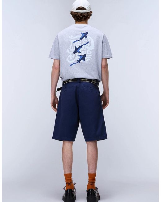 Napapijri Blue Elior Short Sleeve T-Shirt for men