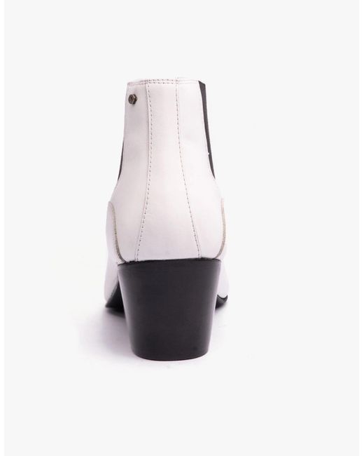 Club Cubano White Mccartney Cuban Heel Boots Leather for men
