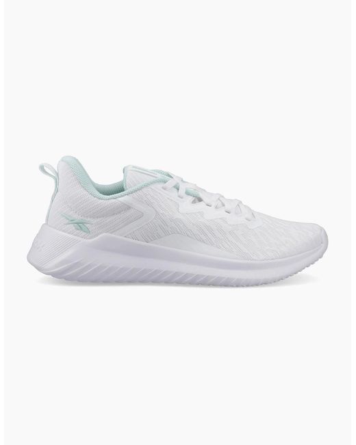 Reebok White Fluxlite Ii Textile Ftwr/Glitch Aqua Trainers