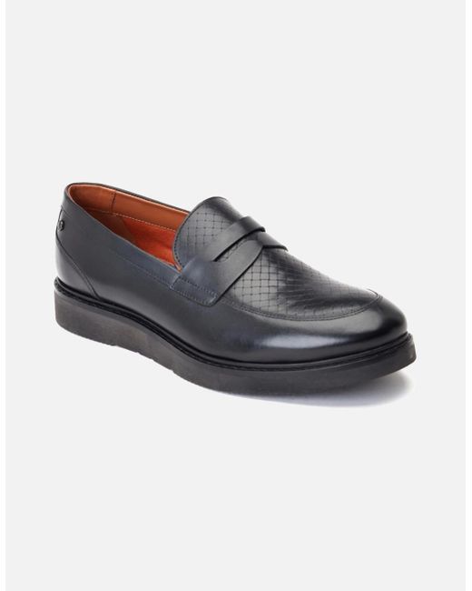 Base London Blue Sid Penny Loafers for men