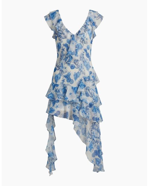 Oceanus Blue Octavia Luxe Split Leg Dress