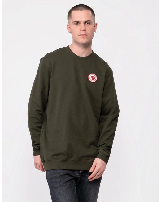 Fjallraven Green 1960 Logo Badge Sweatshirt for men