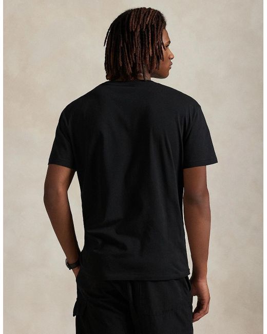 Polo Ralph Lauren Black Ralph Lauren Classic Fit Logo Jersey T-Shirt for men