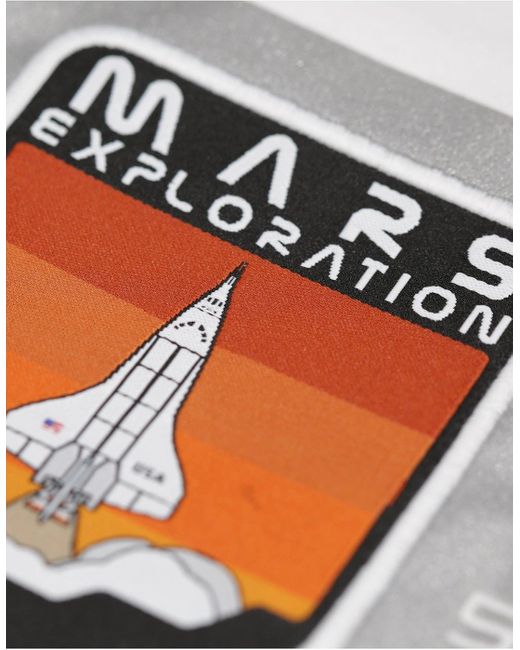 Alpha Industries White Limited Edition Mars Reflective T-Shirt for men
