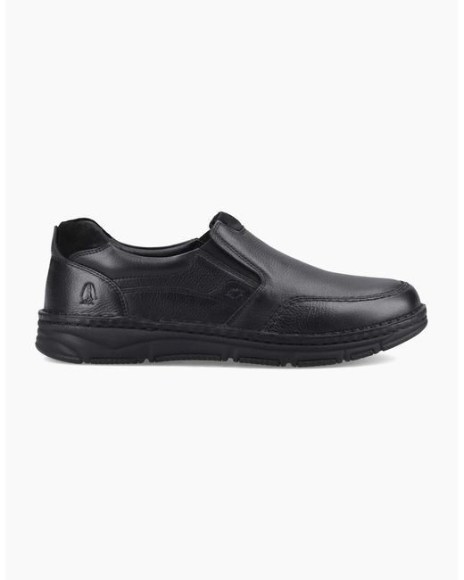 Hush Puppies Black Franco Slip On Leather Loafers for men