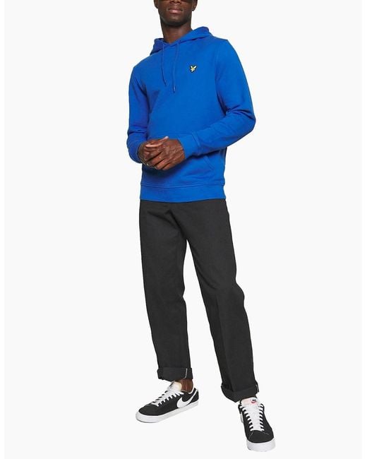 Lyle & Scott Blue Ml416Vog Hoodies Long Sleeve Winter Pullover Hooded Jumpers