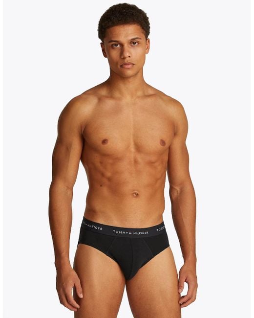 Tommy Hilfiger Black 3-Pack Signature Cotton Briefs for men