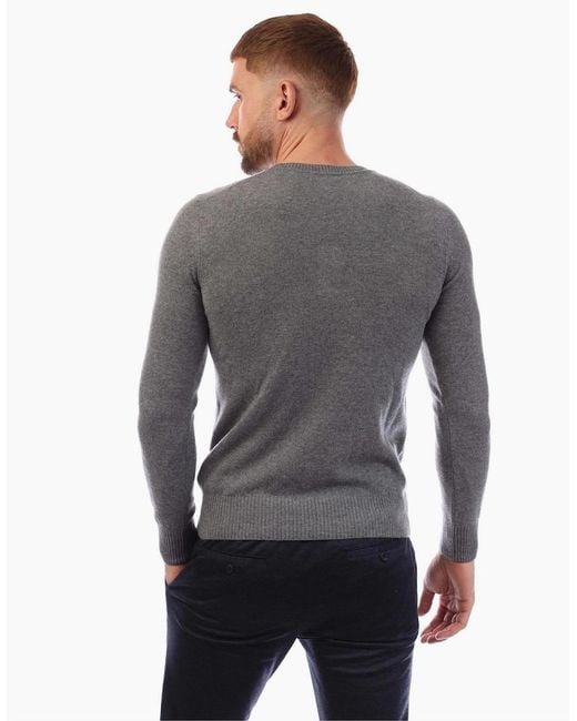 EA7 Gray Crewneck Sweater for men