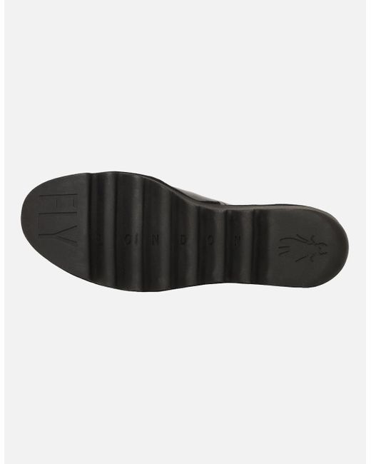 Fly London Black Beso Wedge Heel Shoes