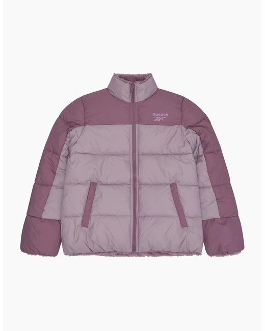 Reebok Purple Rb2110 Reversible Puffer