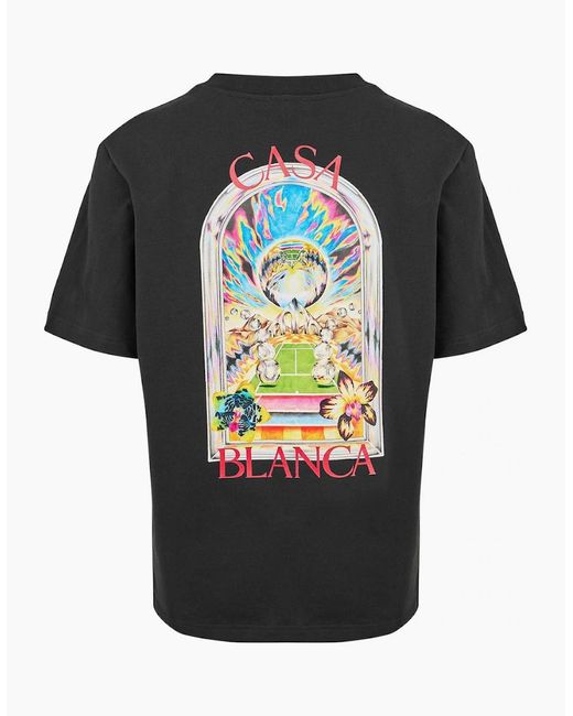 Casablanca Black Tennis Crash T-Shirt for men