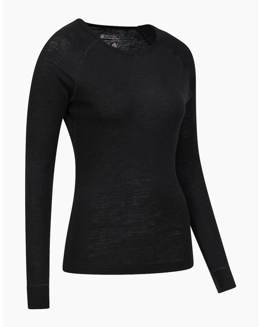 Mountain Warehouse Black Ladies Merino Ii Thermal Top