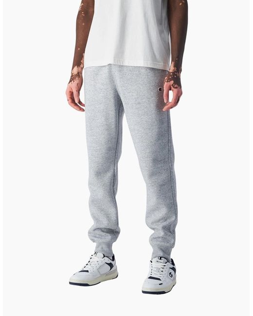 Champion Gray Heavyweight Slim Fit Joggers Fleece Trousers Cotton Track Pants for men