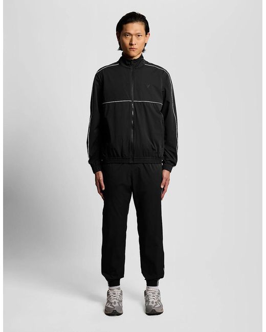 Lyle & Scott Black Piped Track Pants for men