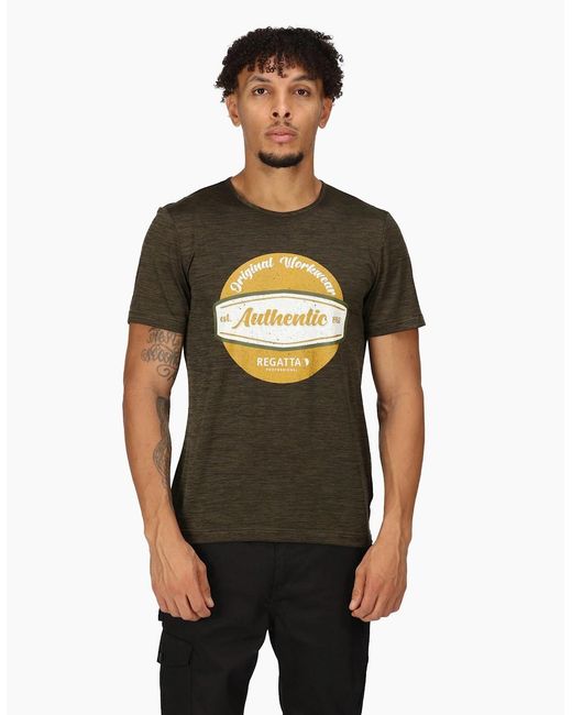Regatta Black Professional Moisture Wicking T-Shirt for men