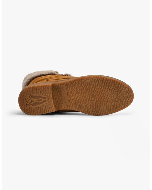 Hush Puppies Brown Florence Leather Ankle Boots Tan