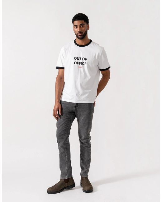 Boss Gray Boss Washed Delaware Jeans for men