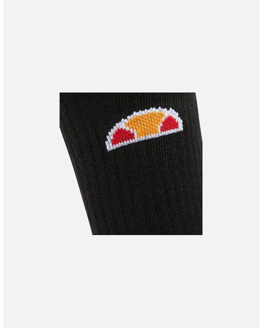 Ellesse Black Tamuna Sports Logo 6 Pack Socks for men