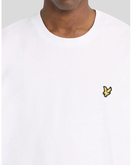 Lyle & Scott White Boxy Cotton T-Shirt for men