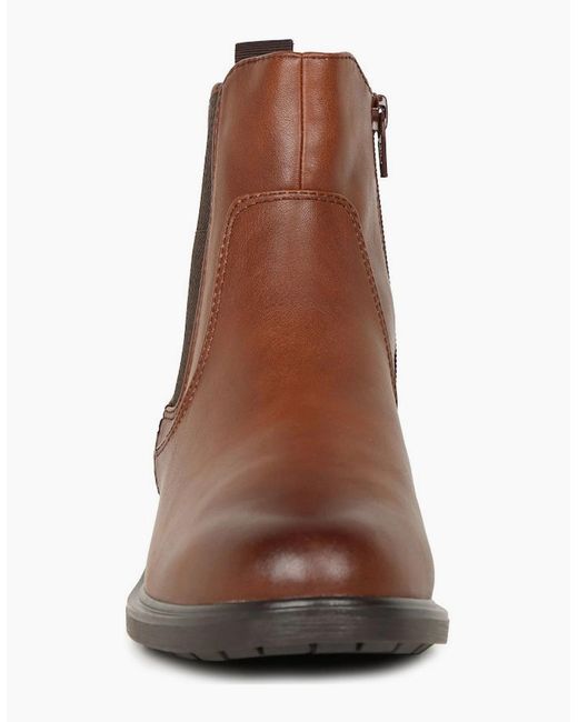 Softline Brown Sage Chelsea Boots