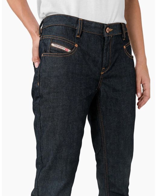 DIESEL Blue Belthy Ankle Re058 Jeans Regular Slim Straight Low Waist Fit Pants