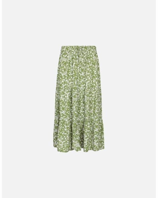 Mountain Warehouse Green Ladies Palermo Tiered Midi Skirt