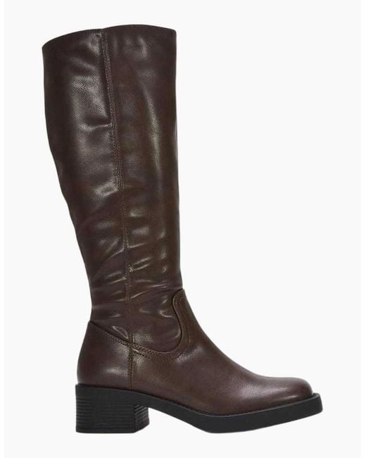 XY London Brown Ladies Nyx Knee-High Riding Boots