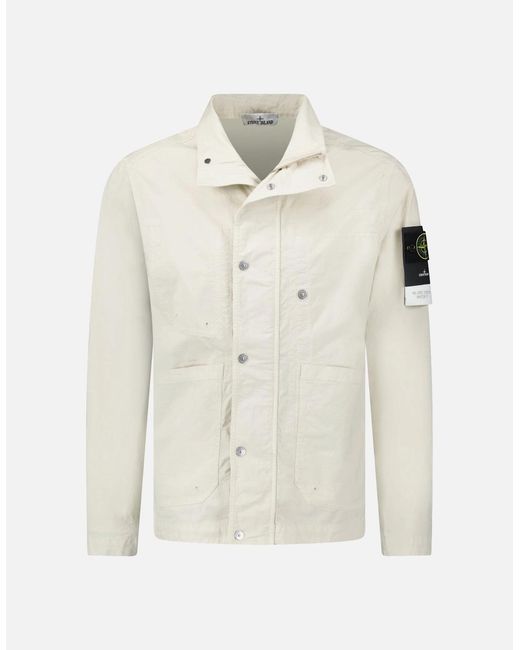 Stone Island White Sand Mil-Spec Stretch Ripstop-Tc Jacket for men