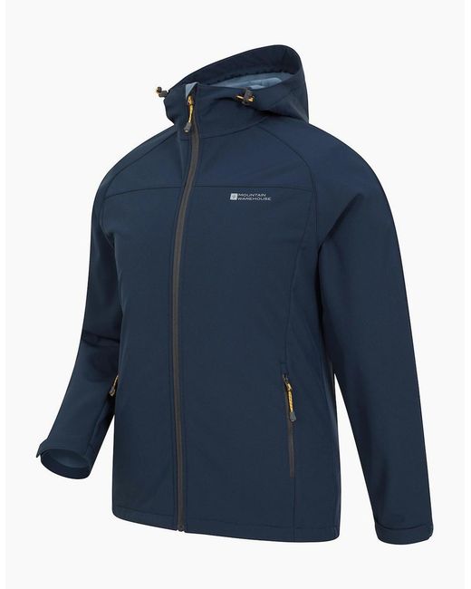 Mountain Warehouse Blue Exodus Waterproof Soft Shell Jacket for men