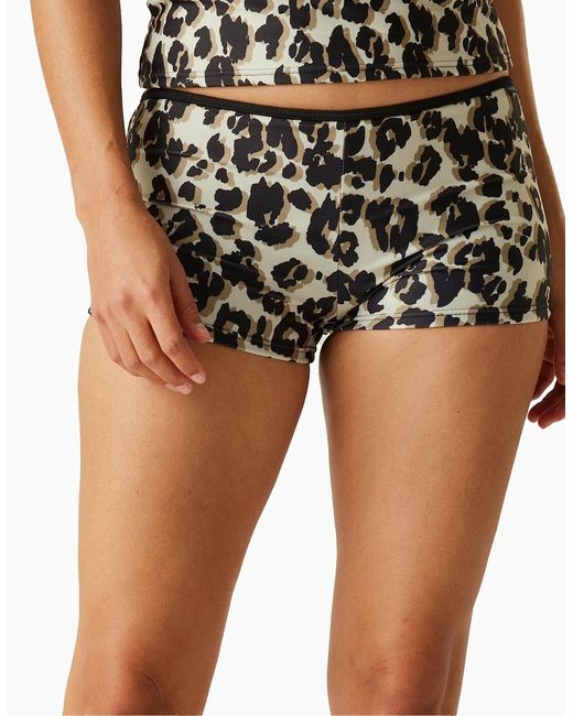 Regatta Black Ladies Aceana Leopard Print Bikini Shorts
